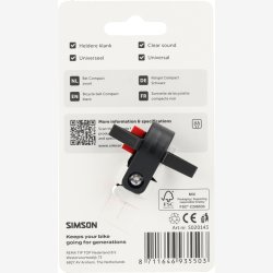 Simson kompakt cykelklokke - sort
