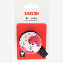 Simson cykelklokke Hearts