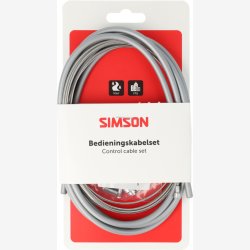 Bremsekabels�t Simson komplet universal rustfrit st�l - gr�