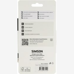 Tromlebremsekabels�t Simson komplet universal rustfrit st�l - sort