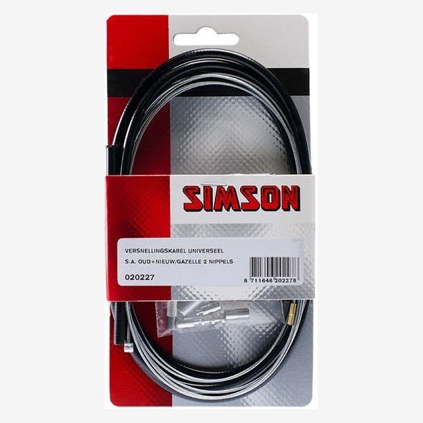 Shift cable set Simson Sturmey Archer / Gazelle - black