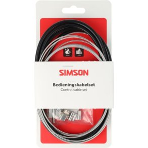 Simson bremsekabels�t Shimano Nexus rullebremse - rustfrit st�l sort
