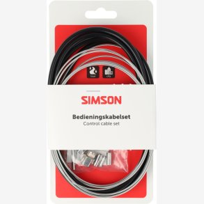 Simson bremsekabels�t Shimano Nexus rullebremse - rustfrit st�l sort