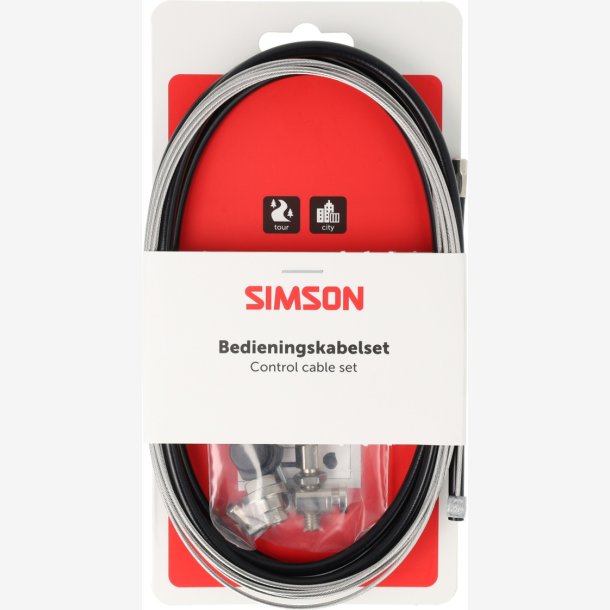 Simson bremsekabels�t til Shimano Nexus Rollerbrake - sort