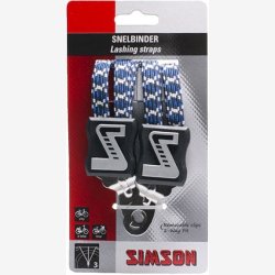 Luggage carrier strap Trio Simson with 3 straps - marine/white