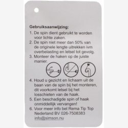 Spider bagagestropper Simson med 4 kroge - sort