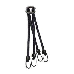 Spider bagagestropper Simson med 4 kroge - sort