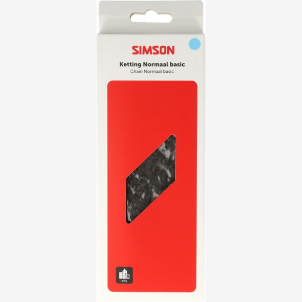 Simson Basic singlespeed k�de 1/2"x 1/8" 112 led - s�lv