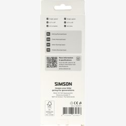 Simson Basic singlespeed k�de 1/2"x 1/8" 112 led - s�lv