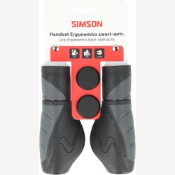 Simson Ergonomiske Greb Sort-Antracit
