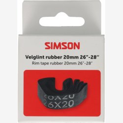 Simson f�lgb�nd 26-28" 20mm bredt - sort