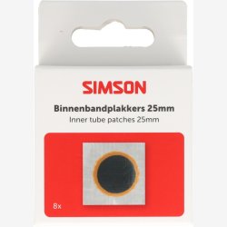 Simson runde d�klapper 25 mm - 8 stk.