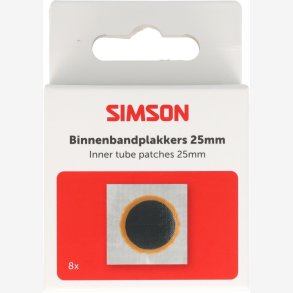 Simson runde d�klapper 25 mm - 8 stk.