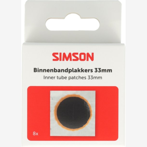 Simson runde d�klapper 33 mm - 8 stk.