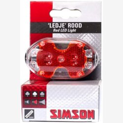 Simson Baglygte LED med batterier