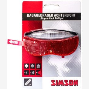 Simson Baglygte for Carrier LED with Batteries