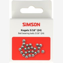 Simson kuglelejer 3/16" 24 stk.