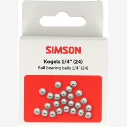 Simson kuglelejer 1/4" 24 stk.