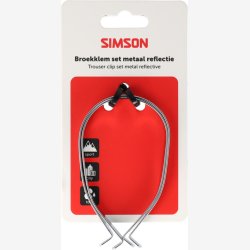 Simson metal bukseclips med refleksion