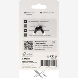 Simson metal bukseclips med refleksion