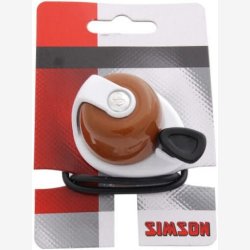 Cykelklokke Simson Allure - brown/white