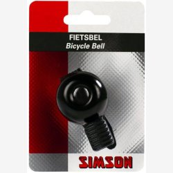 Cykelklokke Simson Mini with flex-band attachment - black