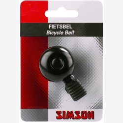 Simson Cykelklokke Mini 32mm with fixed plastic mounting - black