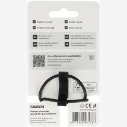 Bell Simson Micro 23 mm gummiremmontering - sort