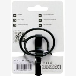 Cykelklokke Simson Micro 23mm with rubber elastic mounting - black