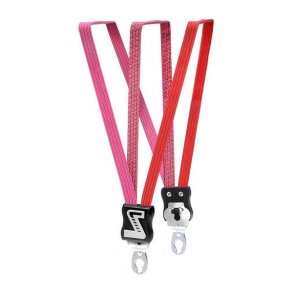 Bagagebrerelastikker Trio short med 3 stropper - pink/rd