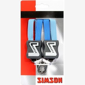 Luggage carrier strap Trio Simson short with 3 straps - cobalt blue