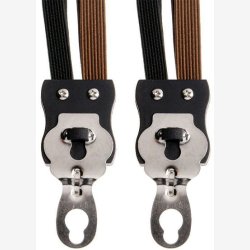 Bagagebrerstrop Quattro Simson ekstra strk med 4 elastikker - sort/brun