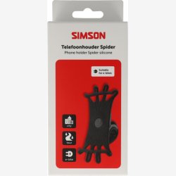 Simson universal silikone telefonholder - sort