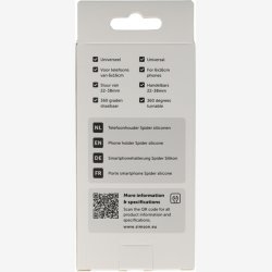 Simson universal silikone telefonholder - sort