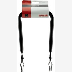 Cykel rygln Simson smal med vinyl rygpude - sort