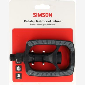Simson Metropool De Luxe pedals�t - sort