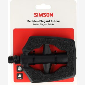 Simson Elegant Pedals�t til Elcykel - Sort