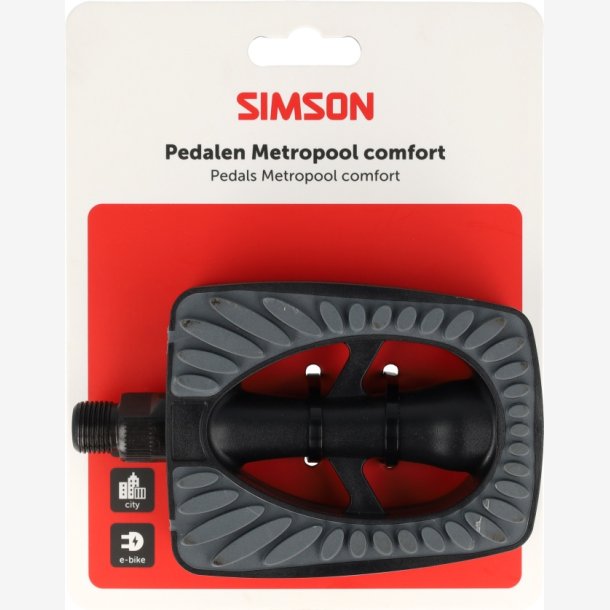 Simson Metropool Comfort pedals�t - sort