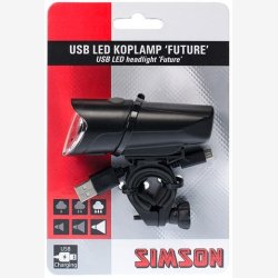 Simson USB Led Forlygte "Future" 30 Lux