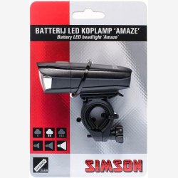 Simson Forlygte "Amaze" 1 LED 25 Lux with Batteries