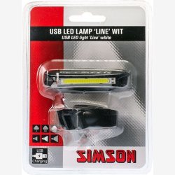 Simson USB LED Forlygte ''Line" - 20 LED's - 8 Lux - white