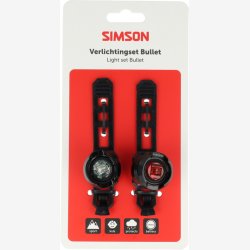 Belysningss�t Simson Bullet batteri - sort