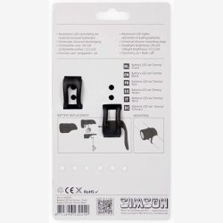 Simson Lighting set LED "Simmy" Black with Batteries - 3 Led - 29 Lux/13.5 Lux