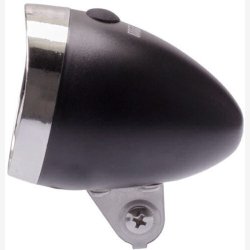 Simson Forlygte for Fork "Classic Mini" with Batteries - On/Off - black