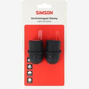 Belysningss�t Simson Simmy batteri - sort