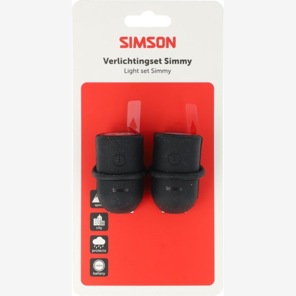 Belysningss�t Simson Simmy batteri - sort