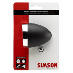 Simson batteri forlygte Classic Luxurious - sort