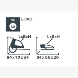 TAXXI Cargo trailer cykeltrailer Load 45 - gr�/sort