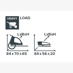 TAXXI Cargo cykeltrailer/tr�kvogn Load Heavy - gr�/sort