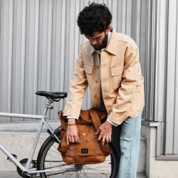 Weathergoods Sweden cykeltaske City Bikepack XL toffeebrun